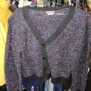 Kate Spade Black and Purple Cardigan